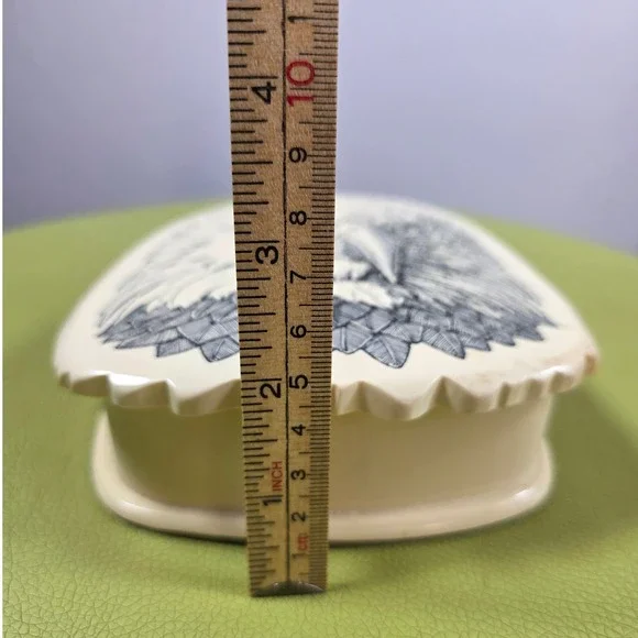 Vintage Bald Eagle Trinket Box Lidded Dish American Patriot Decor - Picture 6 of 6